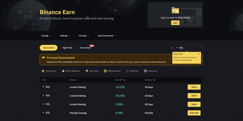 sol staking rates binance vs ftx kraken